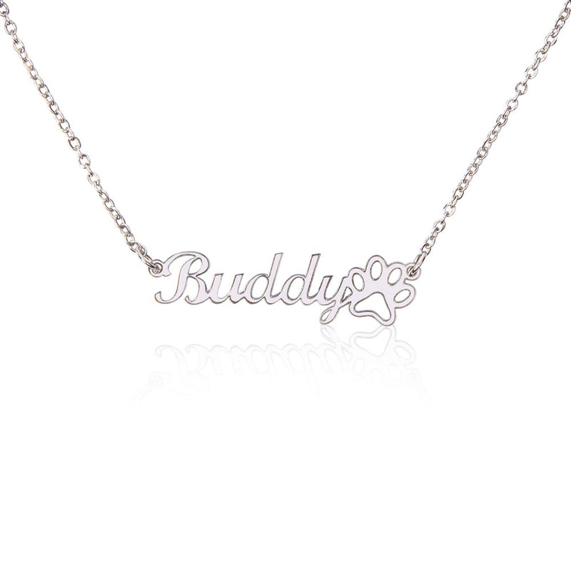 Personalized Fur Baby Paw Print Necklace