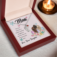 Personalized Baby Feet Birthstone Necklace for Mom From Daughter