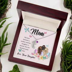 Personalized Baby Feet Birthstone Necklace for Mom From Daughter