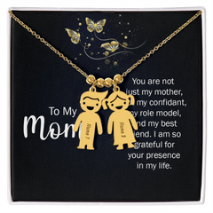 To My Mother-Engraved Kids Charm Necklace