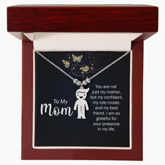 To My Mother-Engraved Kids Charm Necklace