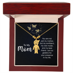 To My Mother-Engraved Kids Charm Necklace