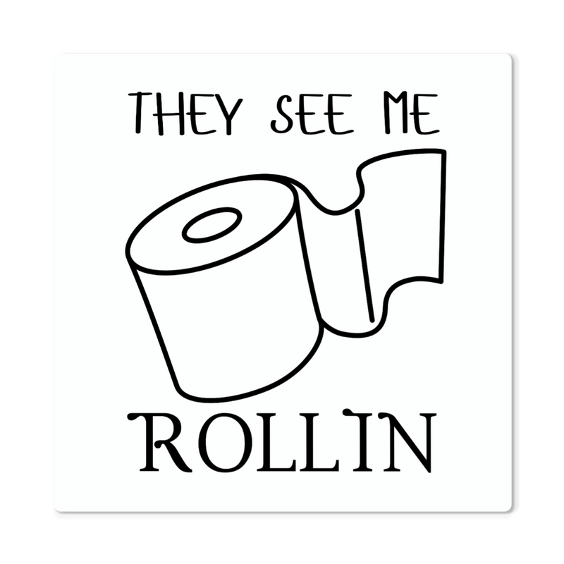 High Gloss Metal Print-Bathroom Decor