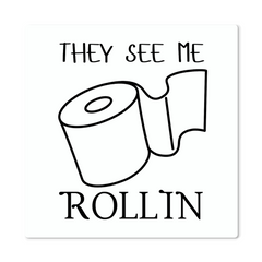 High Gloss Metal Print-Bathroom Decor
