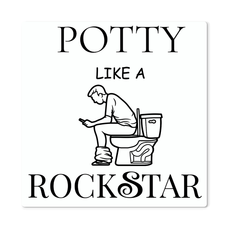 High Gloss Metal Print-Bathroom Decor