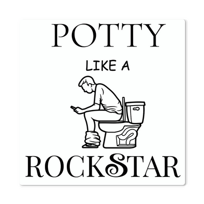 High Gloss Metal Print-Bathroom Decor