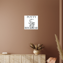 High Gloss Metal Print-Bathroom Decor