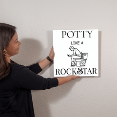 High Gloss Metal Print-Bathroom Decor
