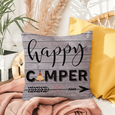 Happy Camper-Indoor/Outdoor Pillow