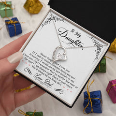 To My Daughter From Dad Forever Love Necklace A Heartfelt Keepsake Gift