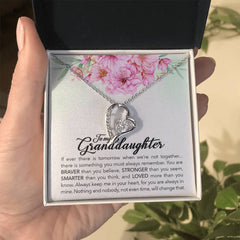 To Brave Granddaughter From Grandmother-Forever Love Necklace