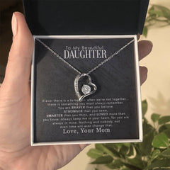 To My Daughter From Mom-Forever Love Necklace-Keepsake Gift For Daughter