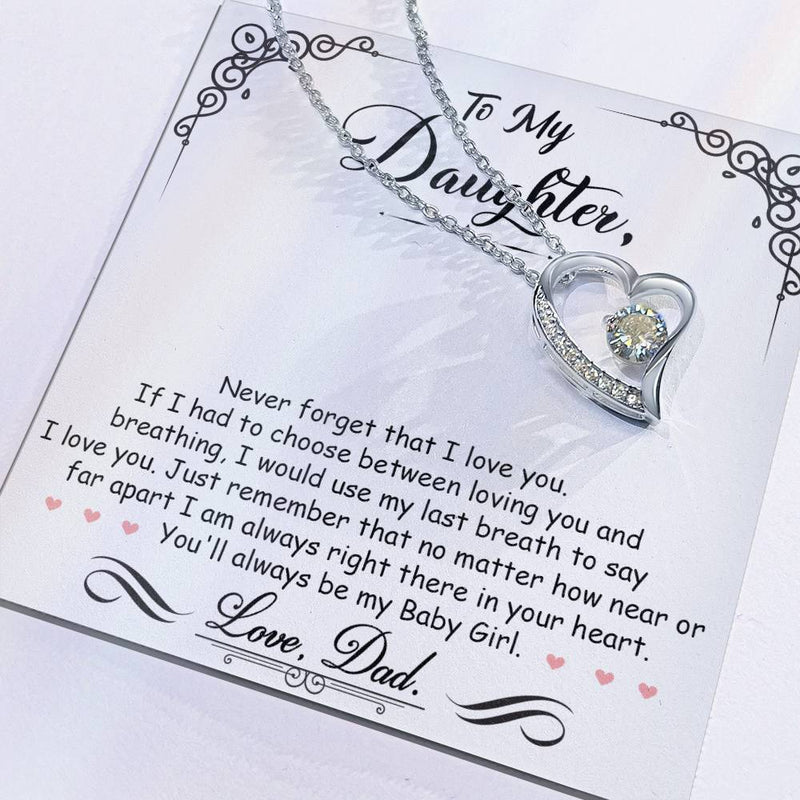 To My Daughter From Dad Forever Love Necklace A Heartfelt Keepsake Gift