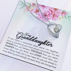 To Brave Granddaughter From Grandmother-Forever Love Necklace