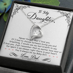 To My Daughter From Dad Forever Love Necklace A Heartfelt Keepsake Gift