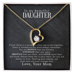 To My Daughter From Mom-Forever Love Necklace-Keepsake Gift For Daughter