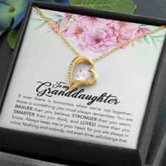 To Brave Granddaughter From Grandmother-Forever Love Necklace