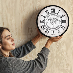 Time Spent With Family, Is Worth Every Minute-Wooden Frame 10" Clock