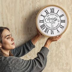Time Spent With Family, Is Worth Every Minute-Wooden Frame 10" Clock