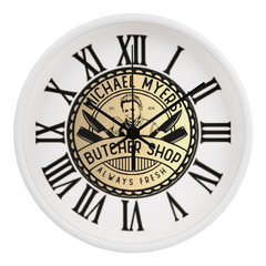 Michael Myers Butcher Shop-Wooden Frame 10" Clock