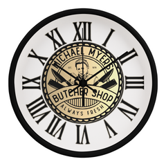 Michael Myers Butcher Shop-Wooden Frame 10" Clock