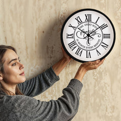 Time Spent With Family, Is Worth Every Minute-Wooden Frame 10" Clock