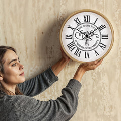Time Spent With Family, Is Worth Every Minute-Wooden Frame 10" Clock