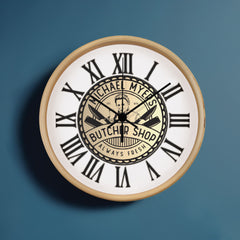 Michael Myers Butcher Shop-Wooden Frame 10" Clock