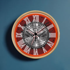 Michael Myers Halloween "Always Fresh" Horror Wall Clock (Red Neon)