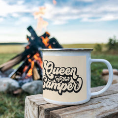 Queen of the Camper-Stainless Steel Enamel Coated Camping Mug