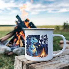 Dino Smores-Stainless Steel Enamel Coated Camping Mug