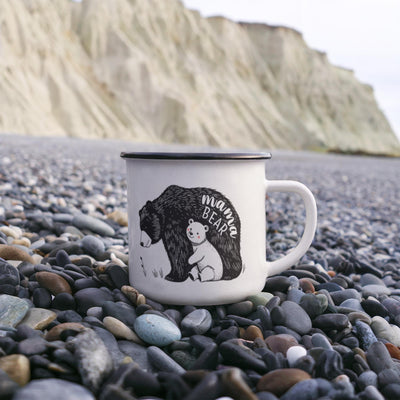 Mama Bear-Stainless Steel Enamel Coated Camping Mug