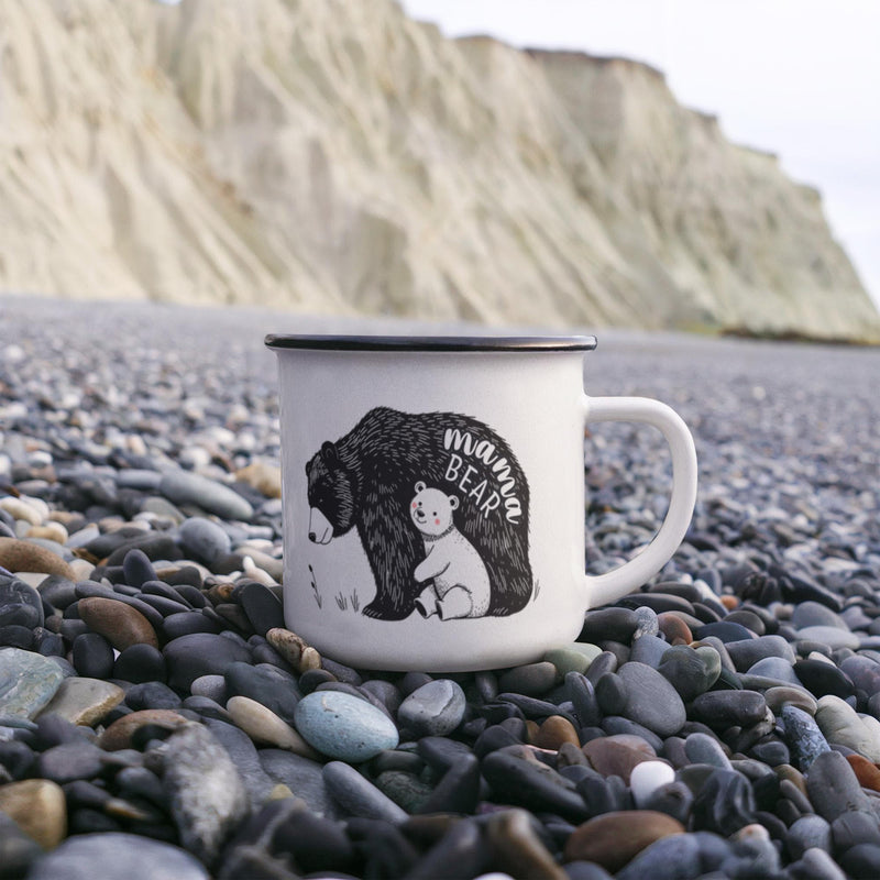 Mama Bear-Stainless Steel Enamel Coated Camping Mug