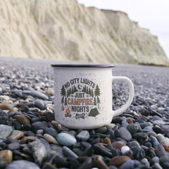 No City Lights-Stainless Steel Enamel Coated Camping Mug