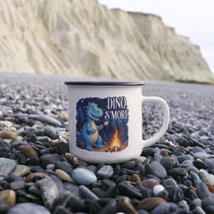 Dino Smores-Stainless Steel Enamel Coated Camping Mug