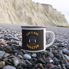 Let's get Toasted-Stainless Steel Enamel Coated Camping Mug