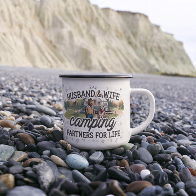 Camping Partners For Life-Stainless Steel Enamel Coated Camping Mug
