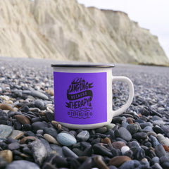 Camping is my Therapy-Stainless Steel Enamel Coated Camping Mug