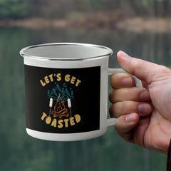 Let's get Toasted-Stainless Steel Enamel Coated Camping Mug