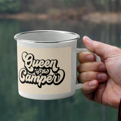 Queen of the Camper-Stainless Steel Enamel Coated Camping Mug