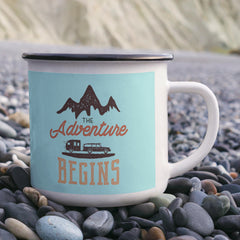 Adventure Begins-Stainless Steel Enamel Coated Camping Mug