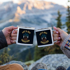 Let's get Toasted-Stainless Steel Enamel Coated Camping Mug