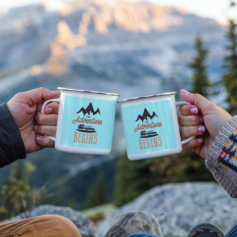 Adventure Begins-Custom Camping Mug