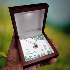 First Mother's Day-Baby Feet Heart Necklace